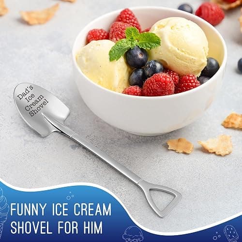 Dad Fathers Day Birthday Gift, from Daughter/Son, Dads Christmas White Elephant Gifts, Funny Dad's Ice Cream Shovel Spoon Gift for Daddy Father-in-Law Grandfather Grandpa Retirement Valentines for Him thumbnail 3