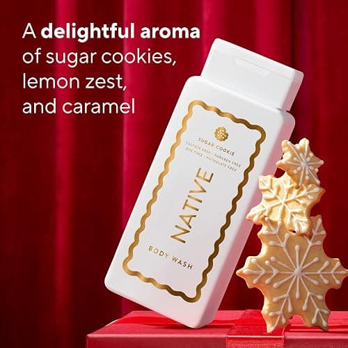 Native Body Wash, Holiday Edition, Sugar Cookie Scent, Contains Naturally Derived Ingredients | For Women & Men, Sulfate, Paraben, & Dye Free Leaving Skin Soft and Hydrated | 18 oz thumbnail 4