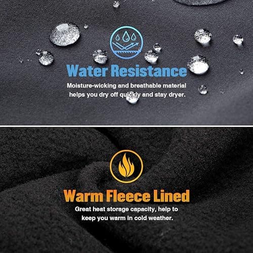 Wespornow Men's-Fleece-Lined-Hiking-Pants Water-Resistance-Snow-Ski-Pants Softshell Snowboarding Pants for Winter, Outdoor thumbnail 6