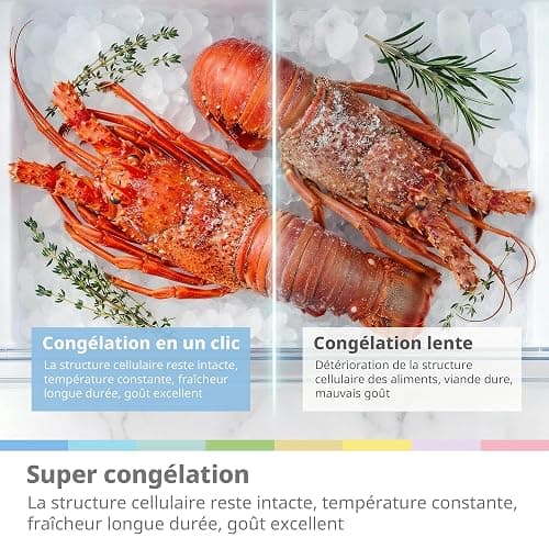 Comfee RCS536LS01EU(E) Réfrigérateur Combiné No Frost De 553 Litres, 347 L Pour Le Réfrigérateur + 206 L Pour Le Congélateur, Double Porte, Sans Givre, Efficace, Spacieux Pour La Famille, Blanc thumbnail 8