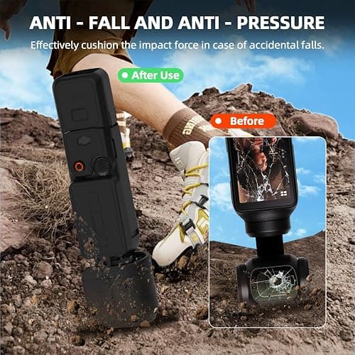 Flymile Pocket 3 Silicone Cover & Lanyard, Protective Case Crossbody Strap for DJI OSMO Pocket 3 Accessories thumbnail 9