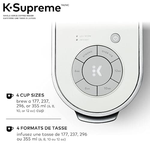 Keurig K-Supreme Single Serve K-Cup Pod Coffee Maker, With MultiStream Technology, White thumbnail 3
