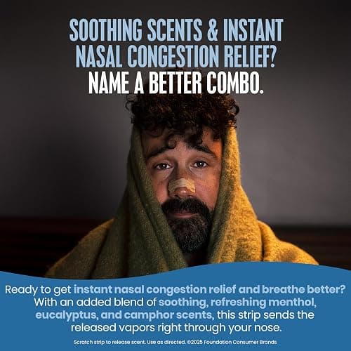 Breathe Right Extra Strength Nasal Strips, Menthol Scented, Drug Free, Less Snoring & Better Breathing from Nasal Congestion, Tan, 26 Count thumbnail 3