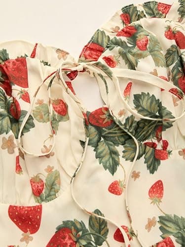 CIDER Floral Dress for Women Summer Mini Sundresses Spaghetti Strap Cute Vacation Dresses Boho Casual Outfits thumbnail 2