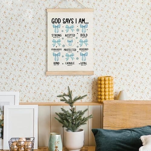 RYYCDOI Light Blue Bows Coquette Room Bathroom Decor for Teen Girls Nursery 12x16 Inch thumbnail 4