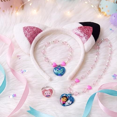 LUV HER Headbands for Girls - Kids Jewelry for Girls - Dress Up Set All in one Giftable Box - Headband - Play Jewelry Set - 4pc (Toddler Headband, Necklace, Dress Up Bracelet, Ring) Ages 3+ thumbnail 8
