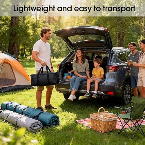 Projector Screen with Stand, 120 Inch Indoor Outdoor Portable Projection kit All-Metal Frame Wrinkle-Free 16:9 4K HD Front/Rear Movie Screen with Carry Bag for Home Theater Backyard Movie Night thumbnail 8