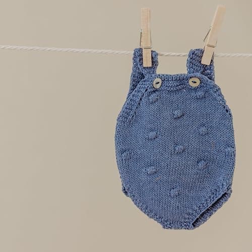 Miniland - Recycled Knitwear Set for 32 cm Miniland Dolls - Blue Romper and Hat thumbnail 4