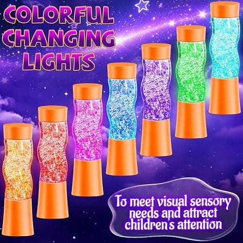 Subao 3 Pack Light Up Sensory Tubes Anxiety Relief Items,Fidget Toys for Kids & Adults,Sensory Toys for Kids with Autism Calm Down Corner Supplies,Preschool & Kindergarten Classroom Must Haves thumbnail 3