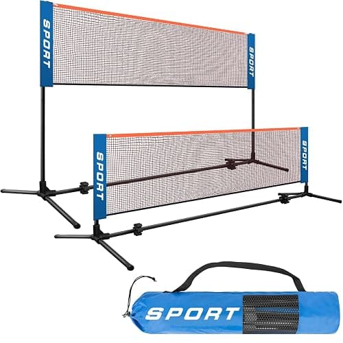 AKOZLIN Portable Badminton Net Set Height Adjustable Badminton Pickleball Net with Poles & Carry Bag for Badminton,Volleyball,Tennis, Pickleball,Soccer Tennis - Easy Setup thumbnail 7