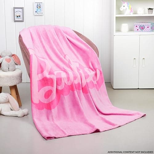 Barbie Fleece Throw Blanket, Cozy Soft Bed Throw Bedroom Decor Plush Throw Comforter 59 x 51 inches for Bedroom Travel Sleepovers, Cute Gifts thumbnail 2