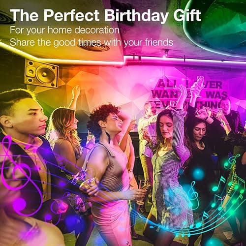 DAYBETTER Led Strip Lights 200 ft(2 Rolls of 100 ft) Smart Strips with App Control Remote, Led Lights for Bedroom, Music Sync Color Changing for Room Home Decor Party Festival thumbnail 5
