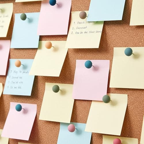 30 Pcs Matte Push Pins, Cute Decorative Push Pins, Colorful Resin Thumb Tacks with Steel Point, Reusable Round Matte Map Pin for Cork Board, Bulletin Board & Home Office (Packed in Box) thumbnail 7
