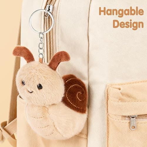 Niceup 4.7in Insect Stuffed Animal Keychains 6pcs Bug Party Favors Decor Toys Cute Small Plushies Spider Caterpillar Ladybug Ladybird Bumblebee Moth Snail for Halloween Kids Christmas Stuffer Gift thumbnail 5