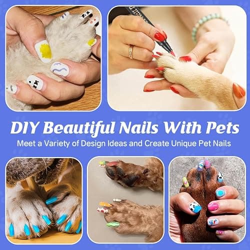 Cherocito Dog Nail Polish Pens Quick Dry, 15 Colors Safe Set for DIY Pretty Nails, Ideal Gifts for Dogs Cats Light Dark Nails, Odorless, Non-Toxic, Water-Based Pet Accessories thumbnail 2