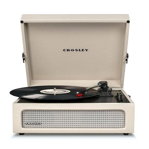 Crosley Voyager Portable Turntable - Bluetooth Record Player, 3-Speed Suitcase Vinyl Player, Home Turntables for Vinyl Records, Built in Stereo Speakers & Bluetooth Receiver, AUX Input, Dune - Image 1