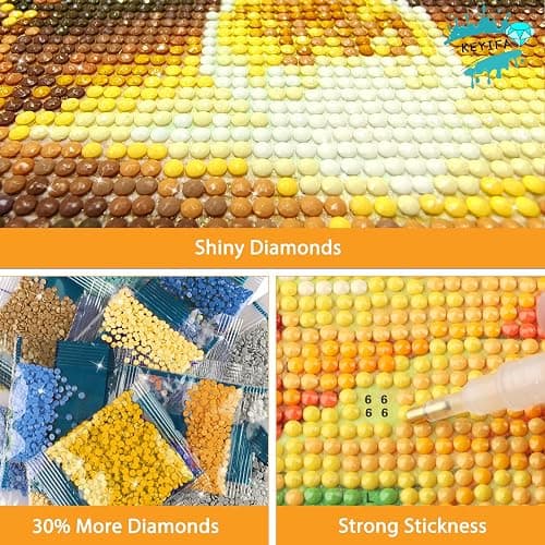 KEYIFA Diamond Painting River Sunset Diamond Art Kits for Adults, 5D Round Full Drill Landscape Diamond Painting Kit for Beginner, DIY Gems Art Craft for Home Wall Decor 12x16 inch thumbnail 4