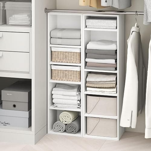 Furinno PASIR 10-Tier Closet Organizers and Storage, Open Shelf, Storage Organizer, 12-Inch Width, for Closet, Bedroom, White thumbnail 5
