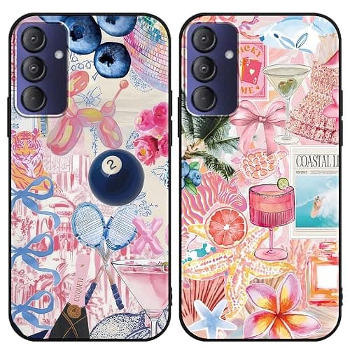 Zrutru 2 Pack Cartoon Collage Phone Case for Gabb Phone 4 Pro 6.5",Cute Kawaii Bow Floral Beach Ocean Pattern Cases Aesthetic Design,Bumper Protective Cover for Girls Women - Image 1