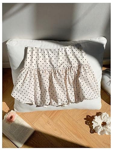 Milumia Women's Polka Dots Short Bubble Skirt Low Waist Ruffle Hem Mini Shirts thumbnail 3