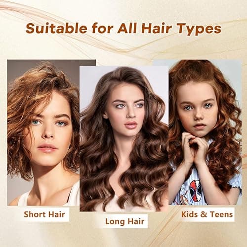 4Pcs Heatless Curls, Heatless Hair Curler Blowout Rods, Hair Curler No Heat, Overnight Blowout Hair Rollers for Women All Types of Hair, Black thumbnail 7