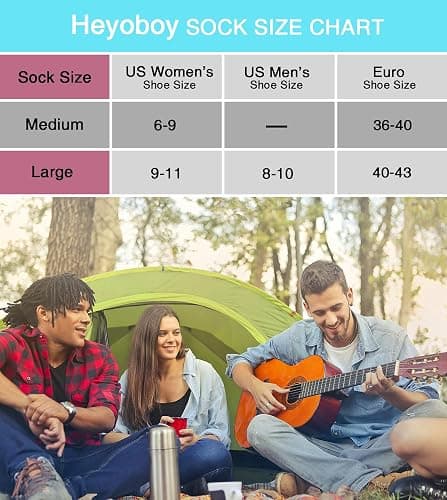 Heyoboy Womens Ankle Anti-blister Thick Cushioned Cotton Wicking Hiking Athletic Running Socks 5 Pairs thumbnail 7