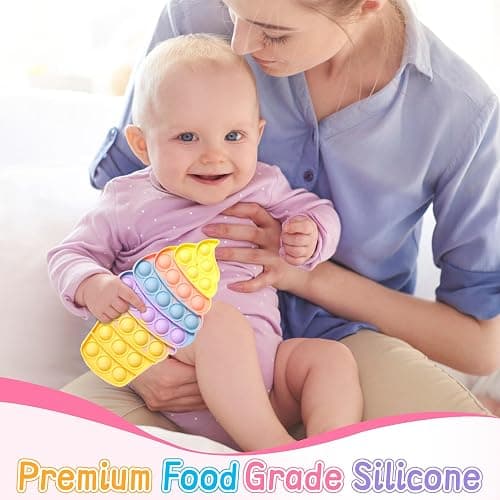 Kids Push Bubble Fidgets Toys, Cute Ice Cream Cone Sensory Toy Gift for Toddler Boys Girls Age 3 4 5-7 Party Favors Classroom Prize Stress Relief OfficeTravel Stuffer thumbnail 4