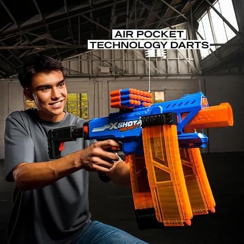 XSHOT Insanity Motorized Clip Mania Dart Blaster with 72 Darts - Air Pocket Technology, Auto Feeding Belt, Tripod & Scope, Outdoor Toy thumbnail 5