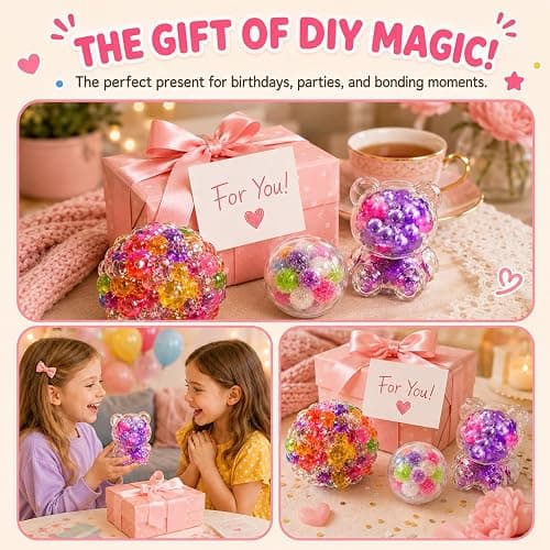 DIY Stress Ball Making Kit with Fillers –15PCS Stress Ball Squishy Making Kit Includes 15Empty Squishy Skins, 18Fillers, Air Pump & Expanded Tool for Adult ASMR Anxiety Relief & Sensory Play thumbnail 7