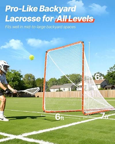 VEVOR Portable Lacrosse Goal - Complete Training Accessory Set with Extended Coverage for Youth and Adults thumbnail 2