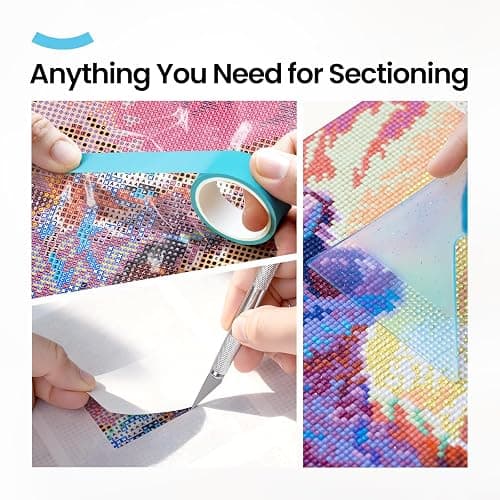 ARTDOT 200-Piece Double-Sided Non-Stick Release Paper for Diamond Art Kits, 15x10 cm Thickened Cover Replacement Paper as Diamond Painting Accessories and Tools thumbnail 7