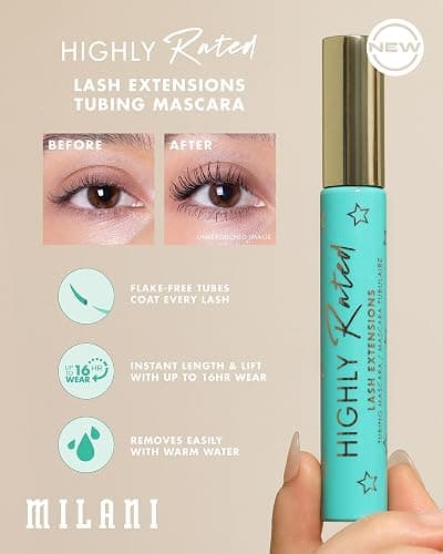 Milani Tubing Mascara | Highly Rated Mascara - Black | Length and Lift | Shea Butter to Nourish and Condition Lashes thumbnail 4