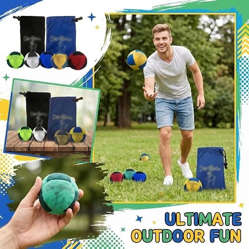 ZEFOTIM Hacky Footbag for Adults & Kids Professional Sand Filled Hacky Ball - Durable Dirt Footbags for Foot Sports, Beginners Outdoor thumbnail 3