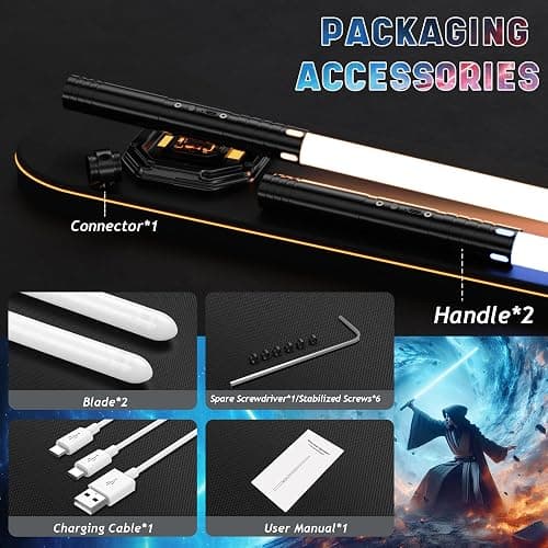 Lightsaber, Light Saber with 15 Colors, Dueling Lightsabers, 4 Modes,Detachable Light Saber for Kids & Adults, for Birthdays thumbnail 6
