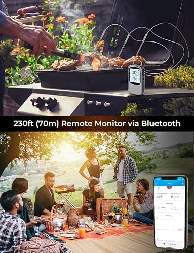 Govee Bluetooth Meat Thermometer, Digital Wireless Meat Thermometer for Smoker Oven, Smart Grill Thermometer with Dual Probes, 230ft Remote Monitor Cooking Thermometer for BBQ Kitchen Rotisserie thumbnail 3