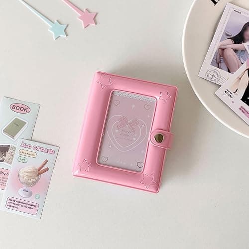 Small Photo Album 2x3 Inch Mini Photocard Binder Kpop Photo Card Holder Collector for Fujifilm Instax Polaroid Mini Camera Film 40 Pockets (Pink) thumbnail 2