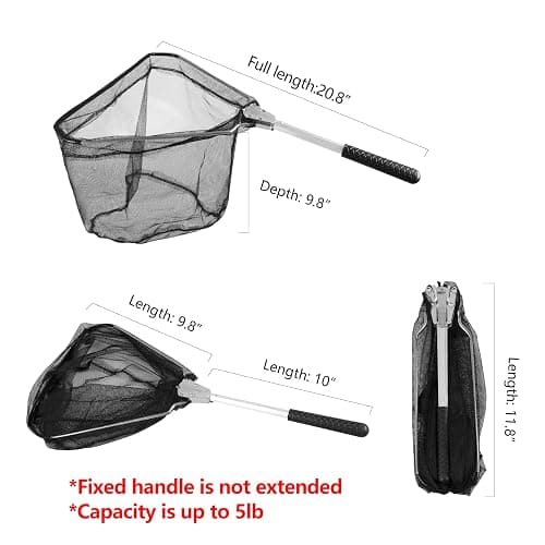 RESTCLOUD Fishing Landing Net with Telescoping Pole Handle, Fishing net Freshwater for Kids Men Women, Extend to 40-63 Inches thumbnail 6
