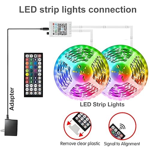 Tenmiro Led Lights for Bedroom 100ft (2 Rolls of 50ft) Music Sync Color Changing Strip Lights with Remote and App Control RGB Strip, for Room Home Party Decoration thumbnail 5
