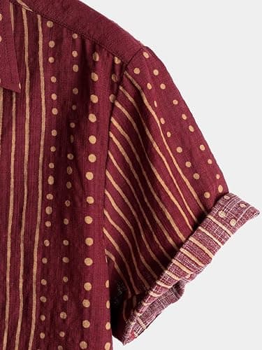 VATPAVE Mens Casual Short Sleeve Button Down Shirts Regular Fit Hawaiian Summer Shirt thumbnail 2
