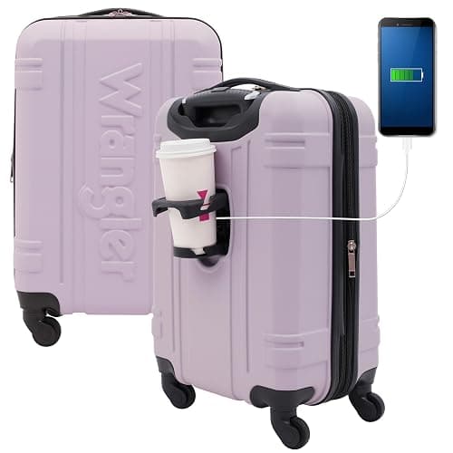 Wrangler 20" Astral Hardside Carry-On Luggage, Lilac - Image 1