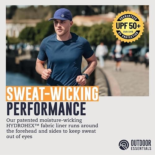 OutdoorEssentials Running Hat - Breathable Running Hats for Women & Men - Jogging Exercise Hiking Cap - Trail Baseball Tennis thumbnail 4