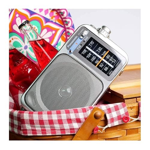 Panasonic Portable AM/FM Radio, Battery Operated Analog Radio, AC Powered, Silver (RF-2400D) thumbnail 5