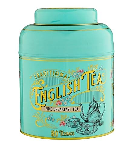 New English Teas Vintage Victorian Tea Caddy with 80 English Breakfast Teabags - Image 1
