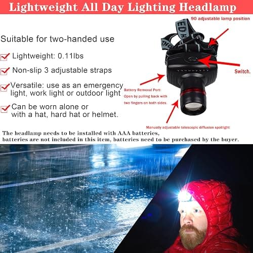 LIANXIN Car Roadside Emergency Kit, with Jumper Cables Automotive Kit,Car Safety Roadside Assistance Kit Headlamp,Tow Straps, Safety Hammers, Rainwear, Gloves.Black thumbnail 4