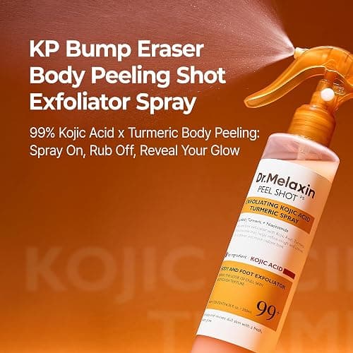 Dr.Melaxin Peel Shot Kojic Acid Turmeric Body Exfoliator Spray 6.76 fl.oz 200ml - AHA PHA Niacinamide Body Scrub for KP Bumps, Dark Spots, Uneven Skin Tone, Dead Skin, Korean Skin Care thumbnail 2