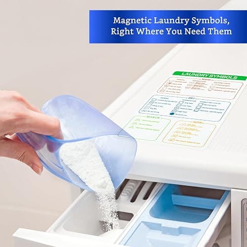 Laundry Symbols Chart Magnet (5x7.6 Inches) – Laundry Care Symbols Chart for Washing Machine & Dryer – Magnetic Laundry Room Must Haves – Stylish Laundry Room Accessories for Easy Clothing Care thumbnail 5
