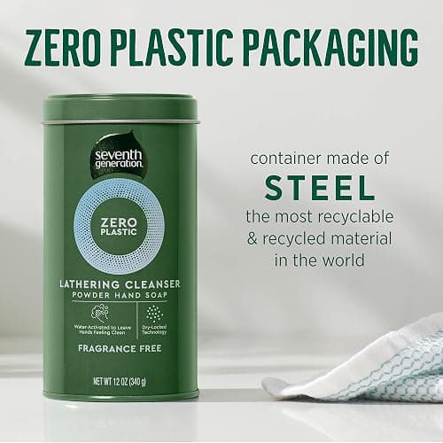 Seventh Generation Zero Plastic Powder Hand Soap, Fragrance Free, 12 oz thumbnail 4