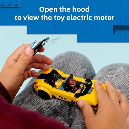 LEGO City Yellow Taxi Car Building Toy for Kids - Pretend Play Set for Boys & Girls, Ages 5+ - Toy Car W/Taxi Driver & Tourist Minifigures - Gift Idea for Birthdays - 60487 thumbnail 3