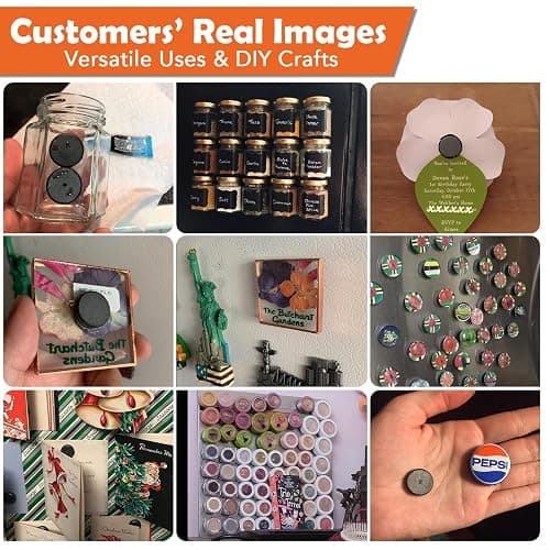 Anpro 120 Pcs Ceramic Industrial Magnets Hobby Craft Magnets-11/16 Inch (18mm) Round Magnet Disc for Refrigerator Button DIY Cup Magnet Craft Hobbies, Science Projects & School Crafts thumbnail 7