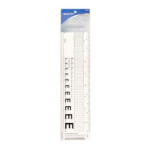 Westcott GA-96 Computer Point & Pica Ruler, Transparent Graphic Arts Ruler, 12 Inch thumbnail 2
